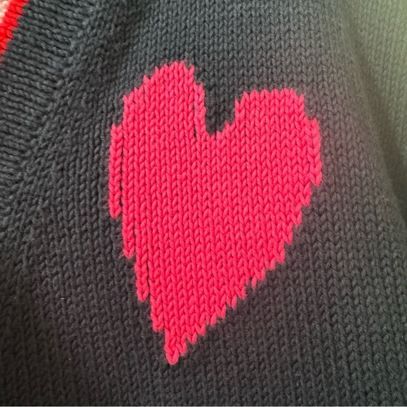 Talbots Blue Cardigan with Heart Accents Size M - Picture 4 of 8